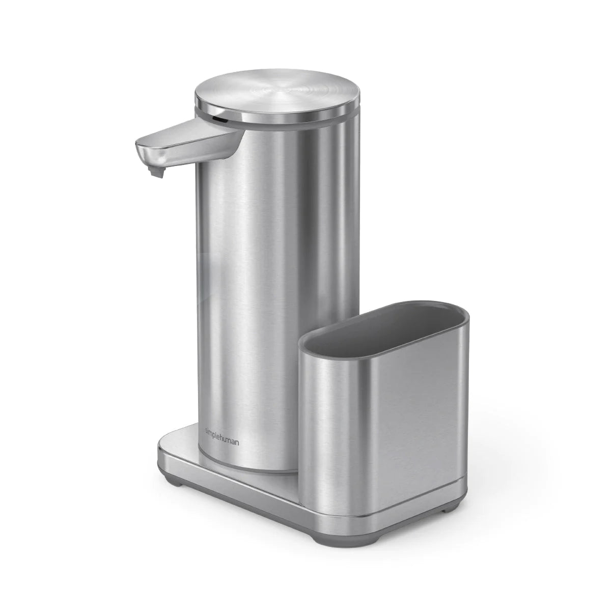 simplehuman brushed stainless steel liquid soap sensor pump with sponge  caddy