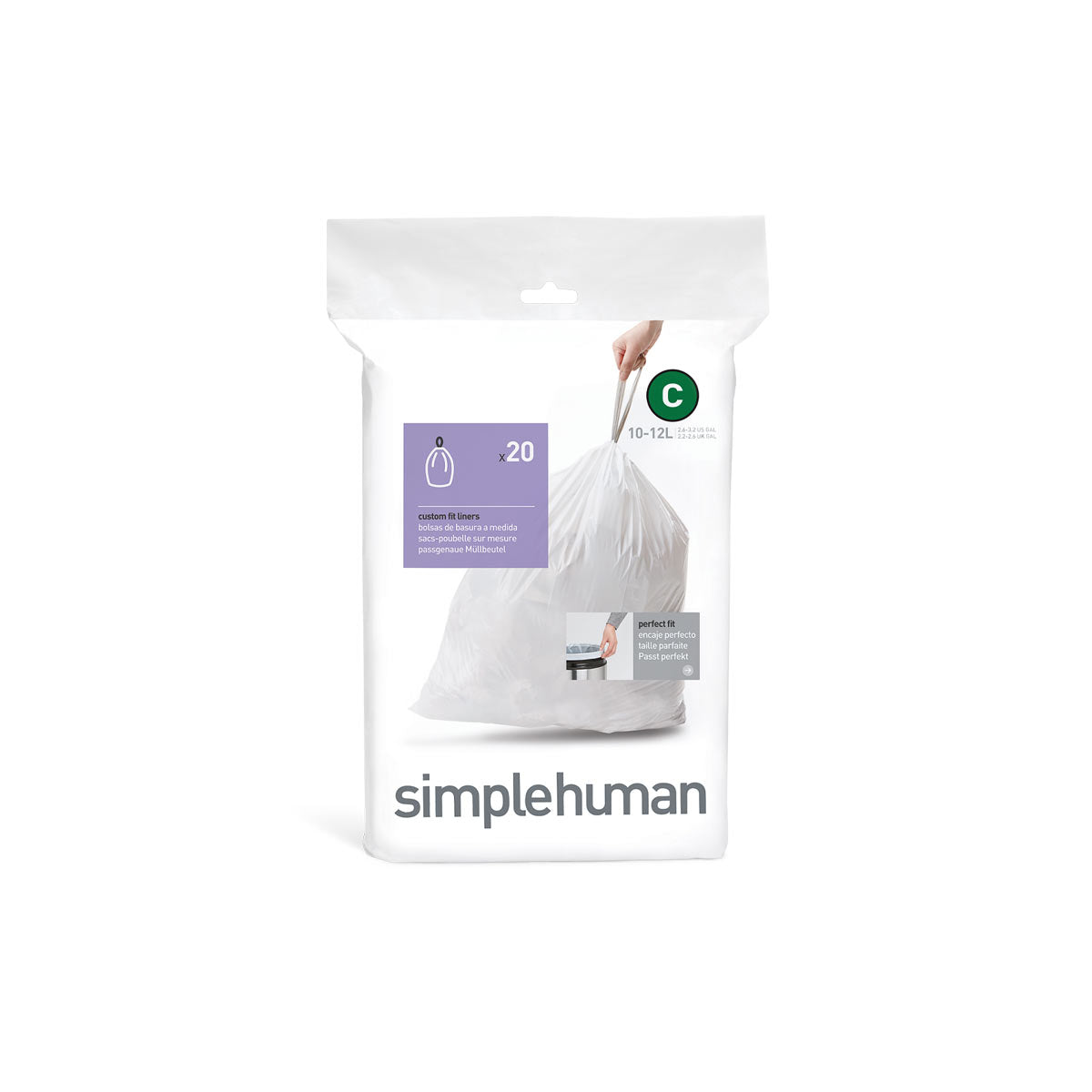 Plasticplace Custom Fit Trash Bags │ Simplehuman®* Code C