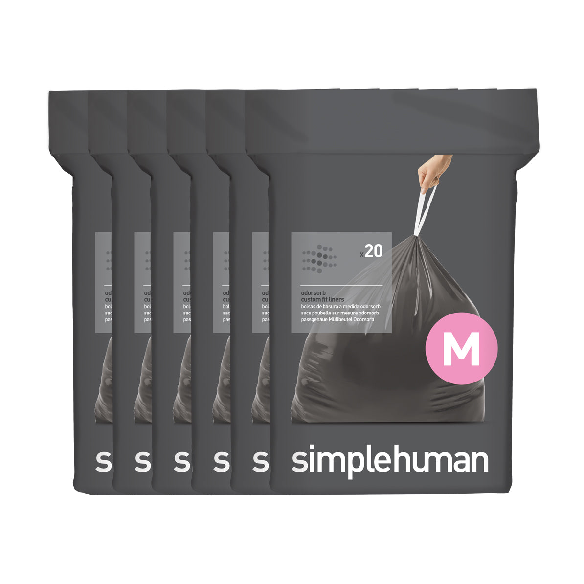  simplehuman Code M Custom Fit Liners, Tall Kitchen