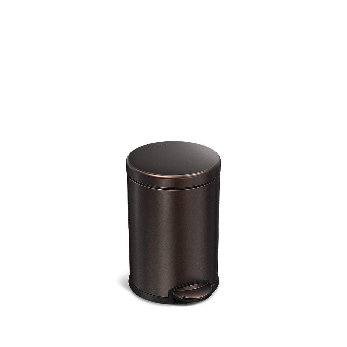 simplehuman 4.5L Round Step Trash Can Bronze Steel