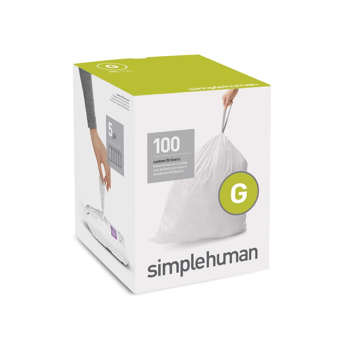 simplehuman Custom Fit Can Liners R 10L2.6G White Pack Of 240