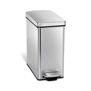 Simplehuman 50l Slim Open Commercial Trash Can Brushed Stainless