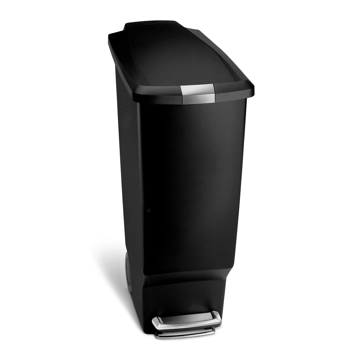 simplehuman 40 litre, slim step can, black plastic