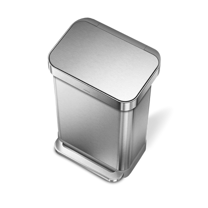 45L rectangular step can with liner pocket