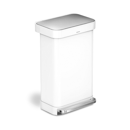 45L rectangular step can with liner pocket