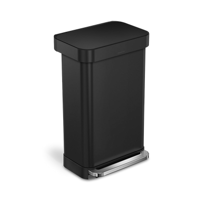 45L rectangular step canmatte black