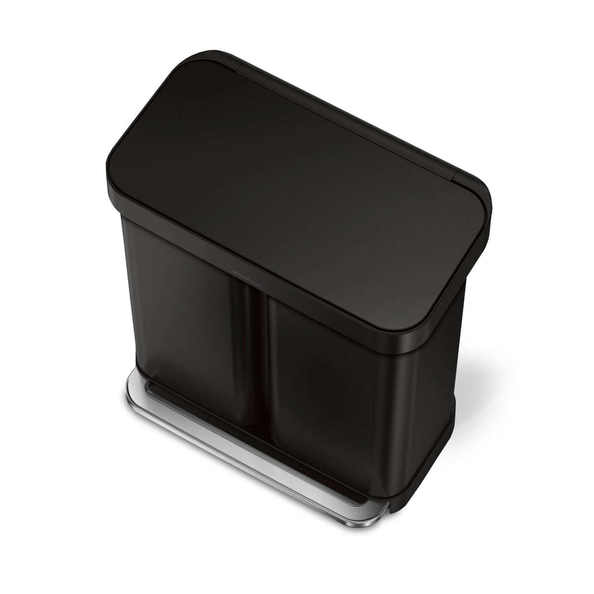 58L dual compartment rectangular step can with liner pocket