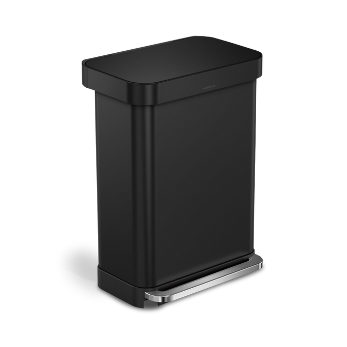 55L rectangular step can with liner pocket