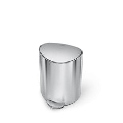simplehuman Stainless Steel 2.6 gal. Semi-Round Step Trash Can