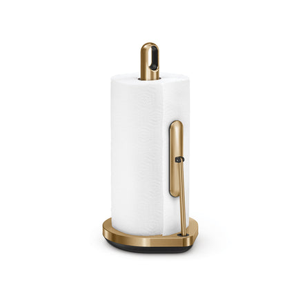 tension arm paper towel holder