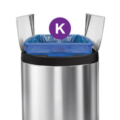  simplehuman Code K Custom Fit Drawstring Trash Bags in  Dispenser Packs, 60 Count, 35-45 Liter / 9.2-12 Gallon, Blue : Health &  Household