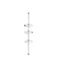 simplehuman 8' tension pole shower caddy, stainless steel and