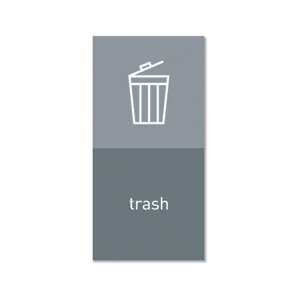 simplehuman Magnetic Trash Label Compost 4 x 8 Gray - Office Depot