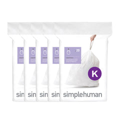 Plasticplace 11 Gallon Simplehuman®* Compatible Code K Blue Trash Bags (50  Count)