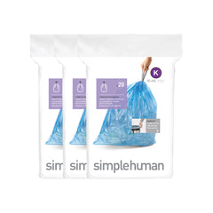 Simplehuman 20-count 9-12 Gallon Code K Custom Fit Trash Can Liners (Pack  of 3) - Bed Bath & Beyond - 10208054