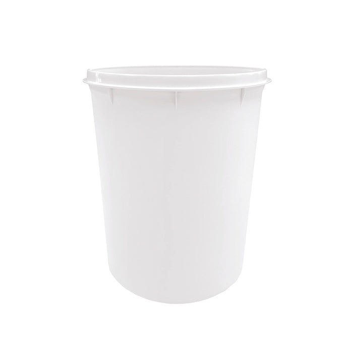 6L white plastic trash bucket [SKU:pd6267]