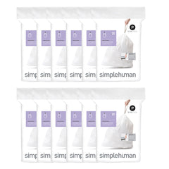 Simplehuman® Code P Custom-Fit Trash Can Liner - White, 20 ct - Kroger