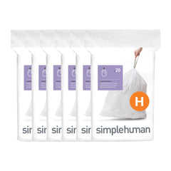 Plasticplace Simplehuman®* Code H Compatible Packs, White