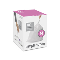 simplehuman Code M Custom Fit Liners, Tall Kitchen Extra Strong Trash Bag,  45 Liter / 12 Gallon, 12 Refill Packs (240 Count)